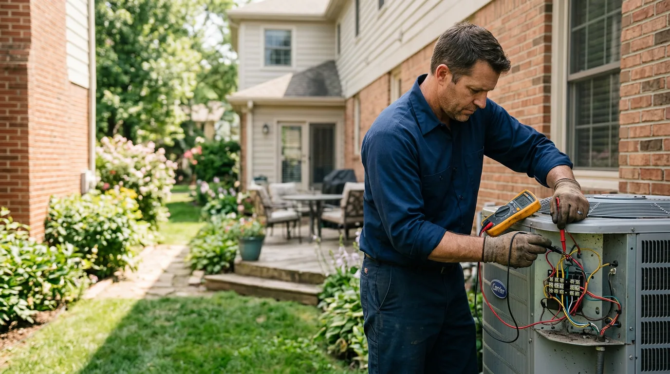 HVAC technician working near Rowland, PA
